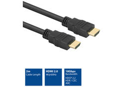 Kabel ACT HDMI ETH4K M/M zwart 2 meter