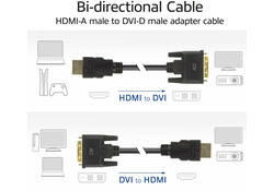 Kabel ACT HDMI DVI 18+1 pin M/M zwart 2 meter