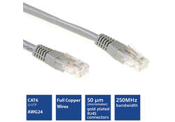 Kabel ACT U/UTP CAT6 patchkabel RJ45 Grijs 15 meter