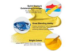 Gouache HIMI 56 kleuren 30gr inclusief neon en matellic opbergbox wit