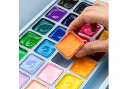 Gouache HIMI 24 kleuren 30gr opbergbox ice blue