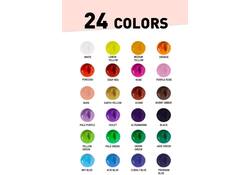 Gouache HIMI 24 kleuren 30gr opbergbox roze