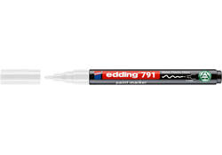 Paintmarker edding 791 op alcoholbasis 1-2mm wit