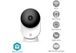 Beveiligingscamera Nedis Smartlife Wifi indoor 3MP Full HD 1296p wit