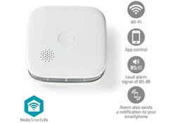 Rookmelder Nedis Smartlife Wifi 10 jaar sensor wit