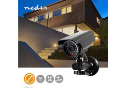 Dummy beveiligingscamera Nedis bullet solar buiten grijs