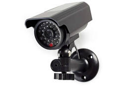 Dummy beveiligingscamera Nedis bullet solar buiten grijs