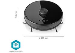Robotstofzuiger Nedis Smartlife wifi laser 3-in-1 zwart