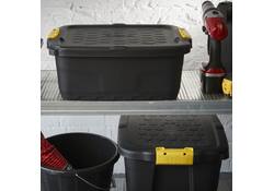 Opbergbox Bankers Box 24 liter met handgrepen robuust zwart