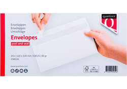 Envelop Quantore bank EA5/6 110x220mm zelfklevend wit 25stuk