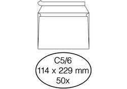 Envelop Quantore bank C5/6 114x229mm zelfklevend wit 50stuks