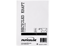 Envelop Papicolor C6 114x162mm kraft wit