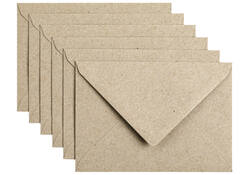 Envelop Papicolor C6 114x162mm kraft grijs