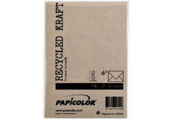 Envelop Papicolor C6 114x162mm kraft bruin