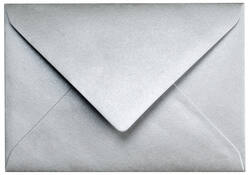 Envelop Papicolor C6 114x162mm metallic zilver