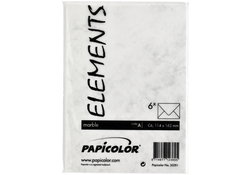 Envelop Papicolor C6 114x162mm marble grijs