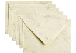 Envelop Papicolor C6 114x162mm marble ivoor