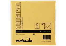 Envelop Papicolor 140x140mm dottergeel