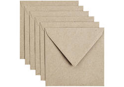 Envelop Papicolor 140x140mm kraft grijs