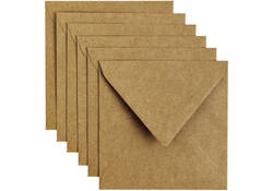Envelop Papicolor 140x140mm kraft bruin