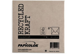 Envelop Papicolor 140x140mm kraft bruin