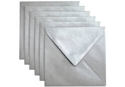 Envelop Papicolor 140x140mm metallic zilver