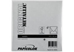 Envelop Papicolor 140x140mm metallic zilver