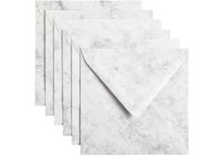 Envelop Papicolor 140x140mm marble grijs