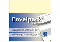 Dubbele kaart Papyrus Envelpack Design C6 114x162mm ivoor 894430