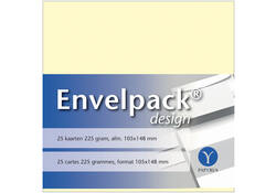 Enkele kaart Papyrus Envelpack Design A6 105x148mm ivoor 894420