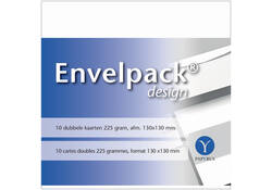 Dubbele kaart Papyrus Envelpack Design vierkant 130x130mm wit 894466