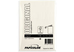 Correspondentiekaart Papicolor dubbel 105x148mm anjerwit pak à 6 stuks