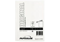 Correspondentiekaart Papicolor dubbel 105x148mm hagelwit pak à 6 stuks