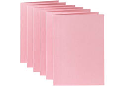 Correspondentiekaart Papicolor dubbel 105x148mm babyroze pak à 6 stuks