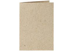 Correspondentiekaart Papicolor dubbel 105x148mm kraft grijs pak à 6 stuks