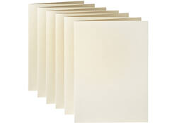 Correspondentiekaart Papicolor dubbel 105x148mm metallic ivoor pak à 6 stuks