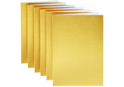 Correspondentiekaart Papicolor dubbel 105x148mm metallic goud pak à 6 stuks