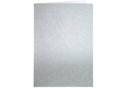 Correspondentiekaart Papicolor dubbel 105x148mm metallic zilver pak à 6 stuks
