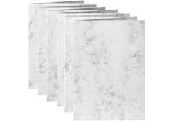 Correspondentiekaart Papicolor dubbel 105x148mm marmer grijs pak à 6 stuks