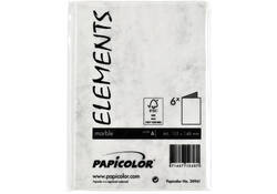 Correspondentiekaart Papicolor dubbel 105x148mm marmer grijs pak à 6 stuks