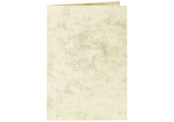Correspondentiekaart Papicolor dubbel 105x148mm marmer ivoor pak à 6 stuks