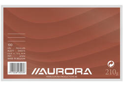 Systeemkaart Aurora 200x125mm lijn met rode koplijn 210gr wit