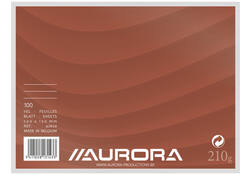 Systeemkaart Aurora 200x150mm lijn met rode koplijn 210gr wit