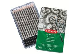 Potlood Derwent Academy 6B5H assorti hardheden blik à 12 stuks