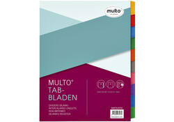 Tabbladen Multo A4 23-gaats 10-delig wit karton 220gr