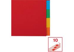 Tabbladen Esselte Economy A4 10-delig karton 11-rings assorti