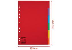 Tabbladen Esselte Economy A4 6-delig karton 11-rings assorti