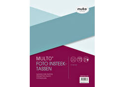 Fototas Multo A4 23-gaats 3-vaks 10x15cm + schrijfstrook PP transparant 10 stuks