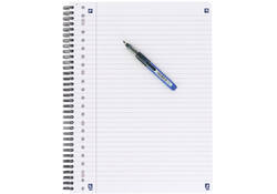 Collegeblok Oxford School A4+ lijn 23-gaats 160 pagina's 80gr zwart