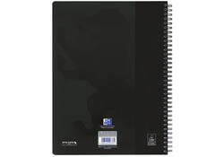 Collegeblok Oxford School A4+ lijn 23-gaats 160 pagina's 80gr zwart